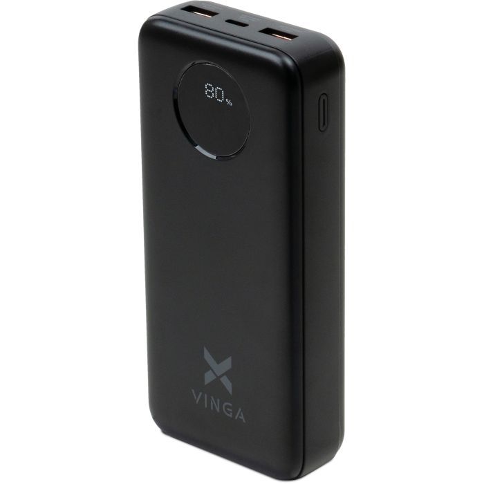 Батарея универсальная Vinga 20000 mAh 22.5W Display Black Фото