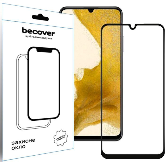 Стекло защитное BeCover ZTE Blade A34 Black Фото