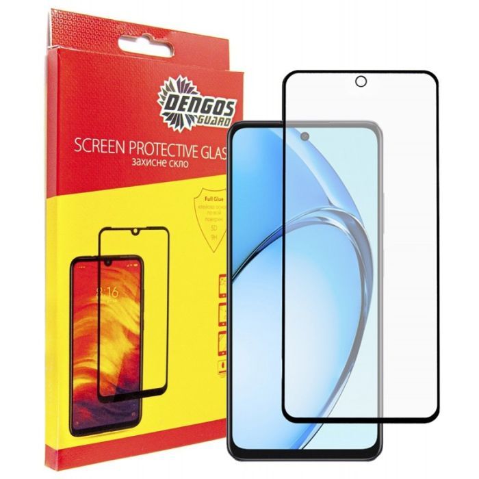 Стекло защитное Dengos Full Glue OPPO A60 (black) Фото