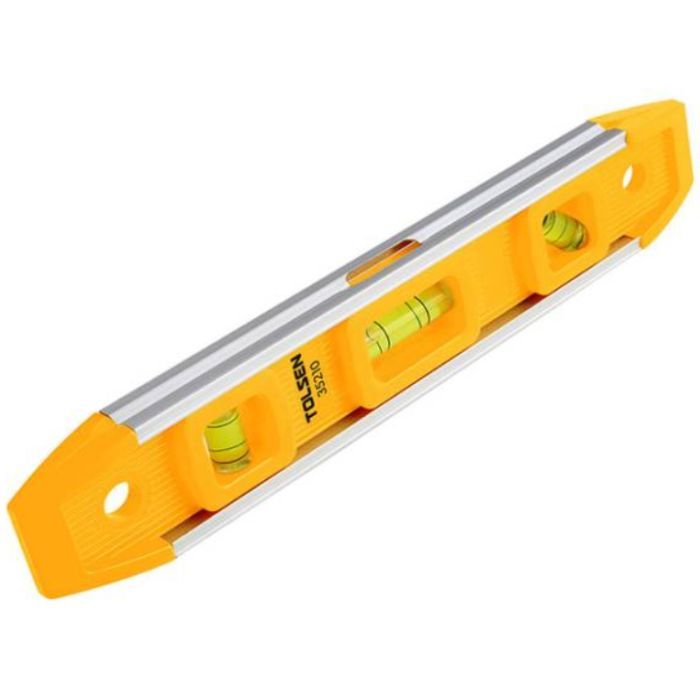 Уровень Tolsen 230 мм 3 капсули, магнітна стрічка Фото