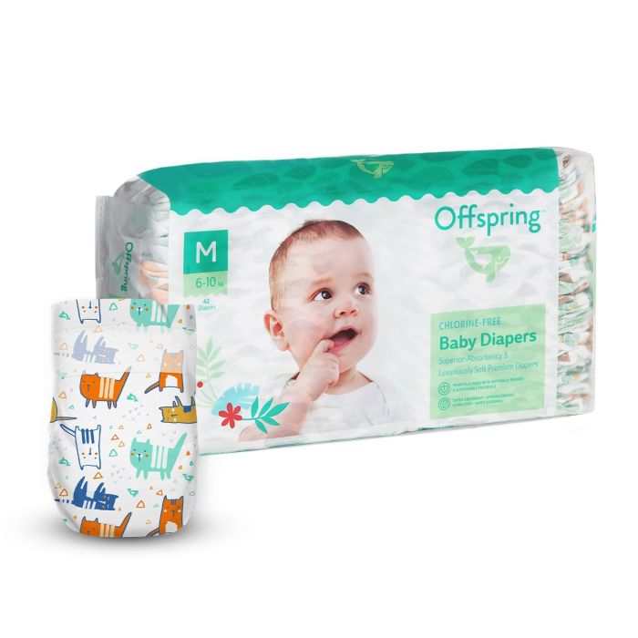 Подгузники Offspring Cat Розмір M 6-10 кг 42 шт Фото