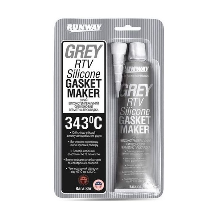 Герметик автомобильный Runway Grey RTV Silicone 85г Фото