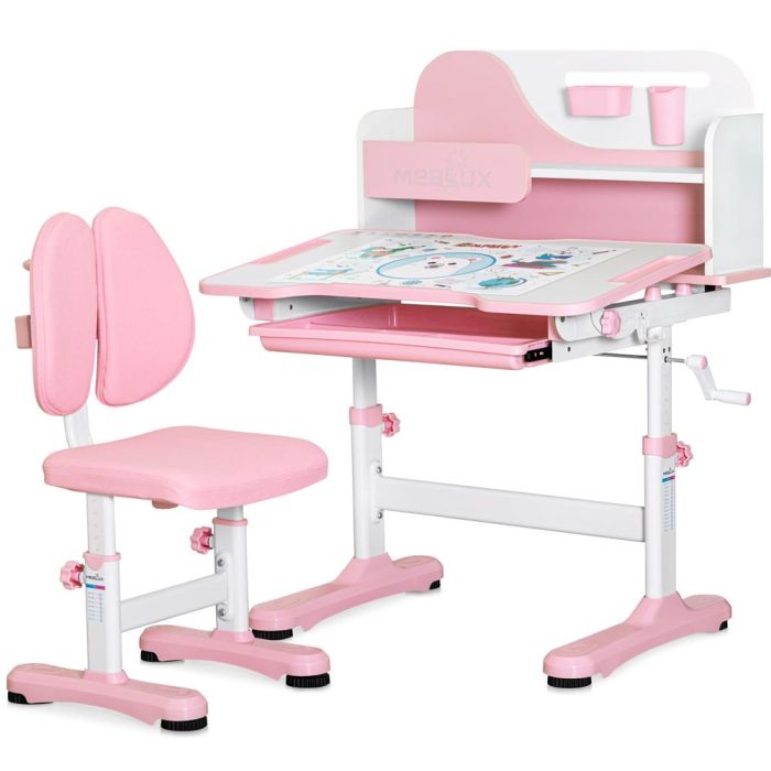 Парта со стулом Mealux Wave Grey (+ полка) Фото