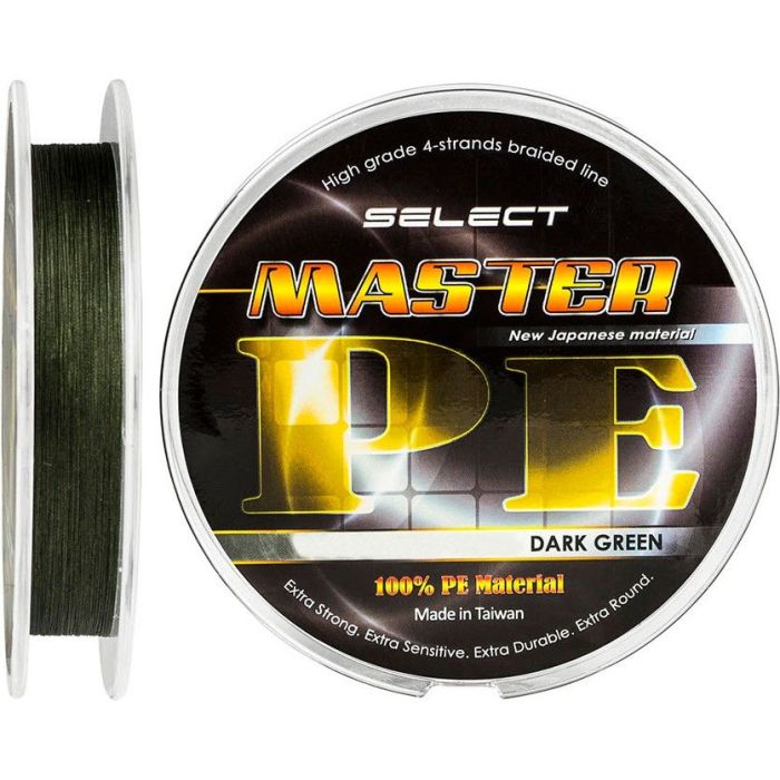 Шнур Select Master PE 100m 0.12мм 15кг темн.-зел. Фото