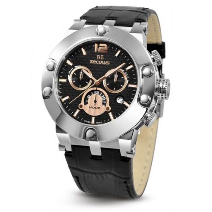 Наручные часы Seculus 4490.2.503 black-rose, ss, black leather Фото