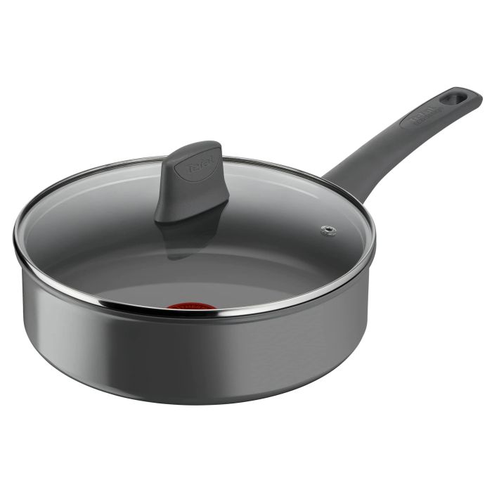 Сотейник Tefal Renewal, 24см, алюміній, бакеліт, скло, сірий Фото