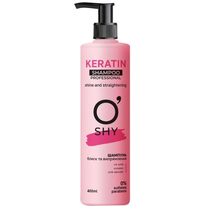 Шампунь O'Shy Keratin Блеск и выпрямление 400 мл Фото