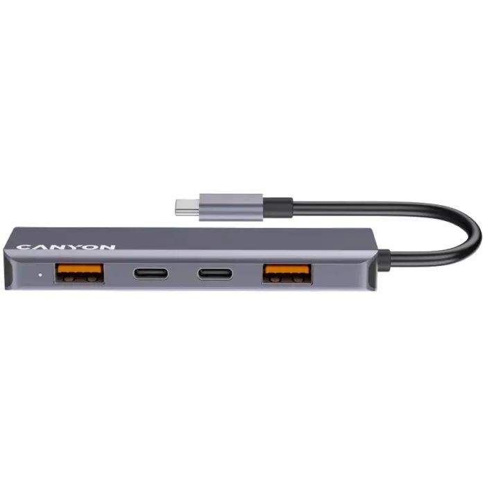 Концентратор Canyon hub DS-18 5in1 USB-C Grey Фото