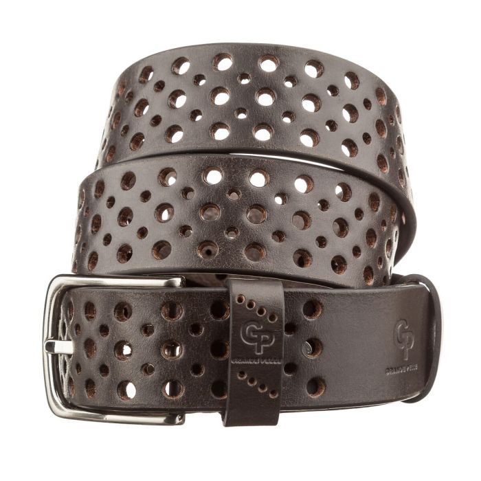 Ремень Grande Pelle Джинсовый Коричневый Фото