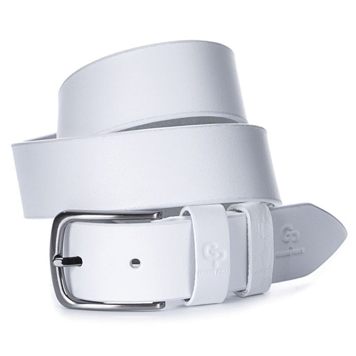 Ремень Grande Pelle Кожаный ремень Белый Фото