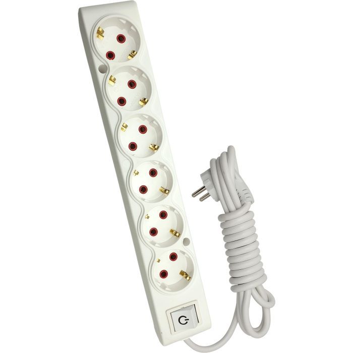 Сетевой удлинитель TECCO 3м 6 постов white Фото