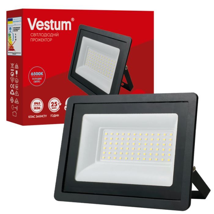 Прожектор Vestum LED 50W 6500K 180-260V IP65 Фото