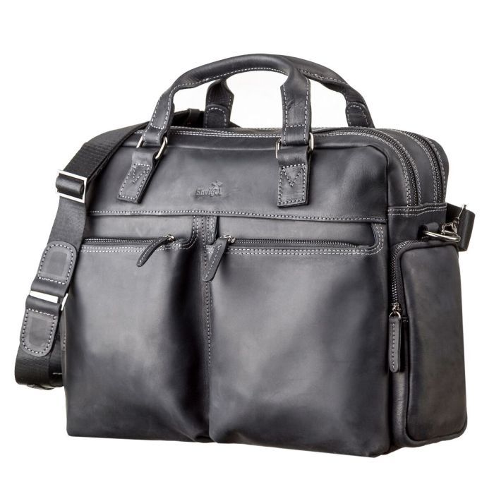 Сумка Shvigel Кожаная Черная Фото