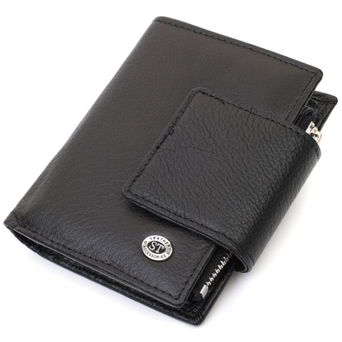 Кошелек ST Leather Из натуральной кожи Черный Фото