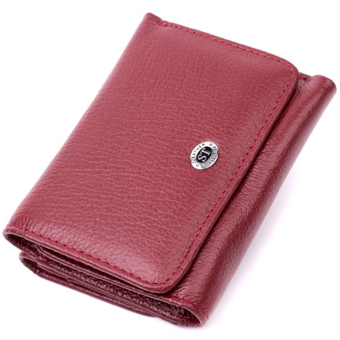 Кошелек ST Leather Из натуральной кожи Бордовый Фото