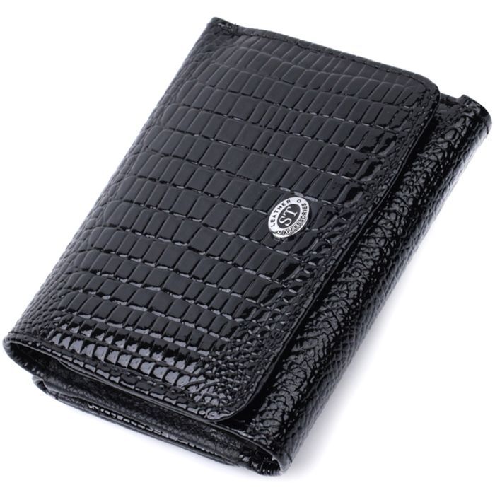 Кошелек ST Leather Из натуральной кожи Черный Фото