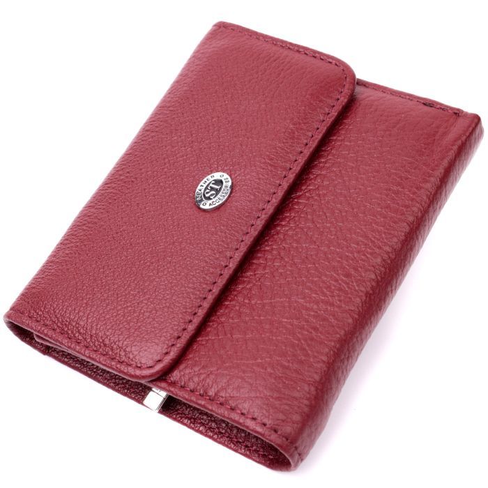 Кошелек ST Leather Кожаный Бордовый Фото
