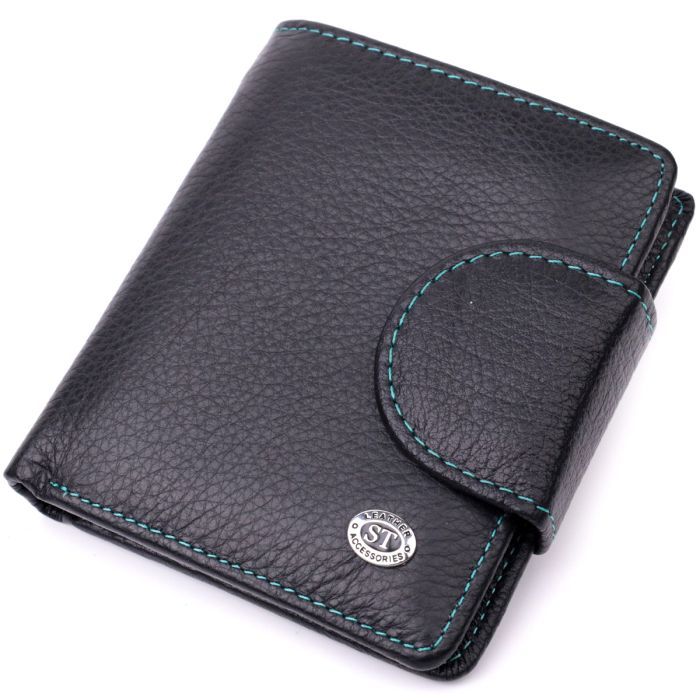 Кошелек ST Leather Кожаный Черный Фото