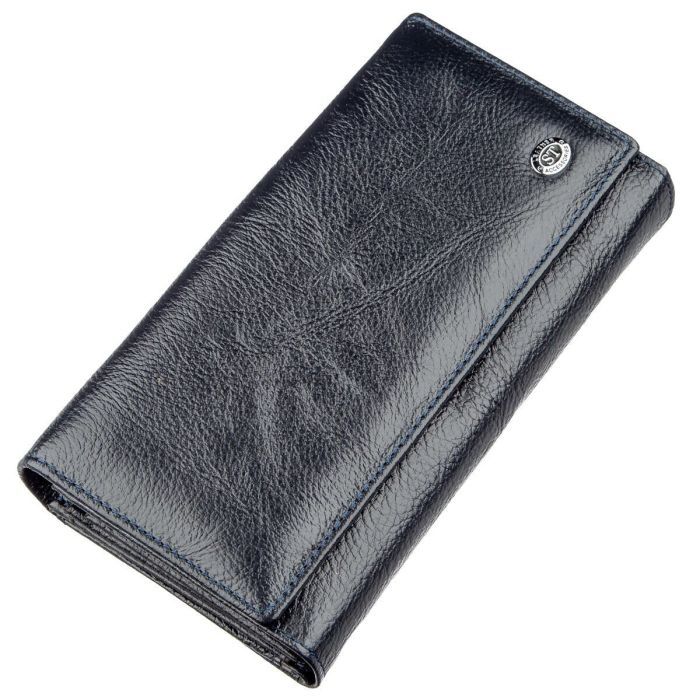Кошелек ST Leather Серо-синий Фото