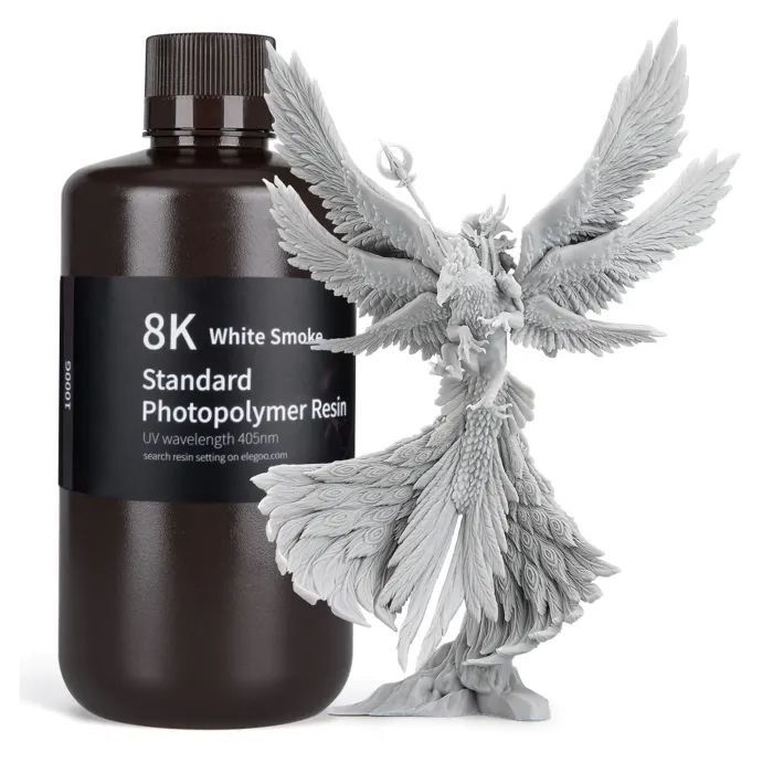 Фотополимерная смола ELEGOO Resin, Standard 8K 1кг, white smoke Фото