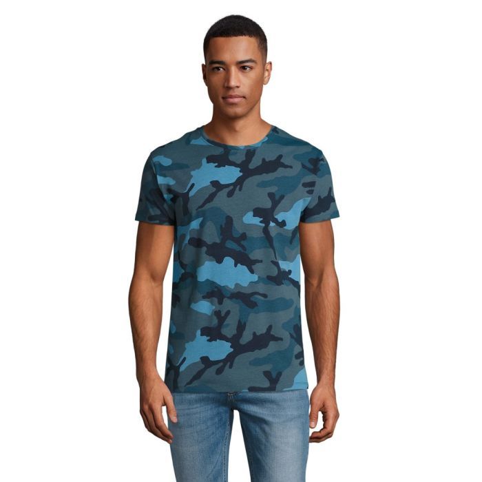 Футболка Sol's Camo men синій камо S Фото