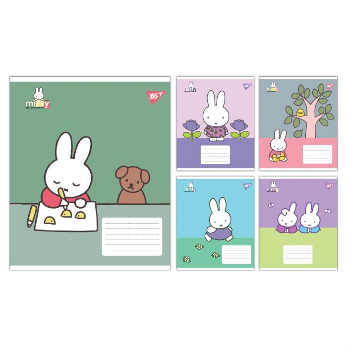 Тетрадь Yes Miffy Spring А5 12 аркушів лінія Фото