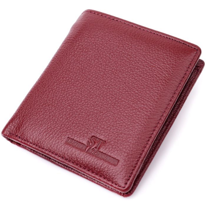 Кошелек ST Leather Из натуральной кожи Бордовый Фото