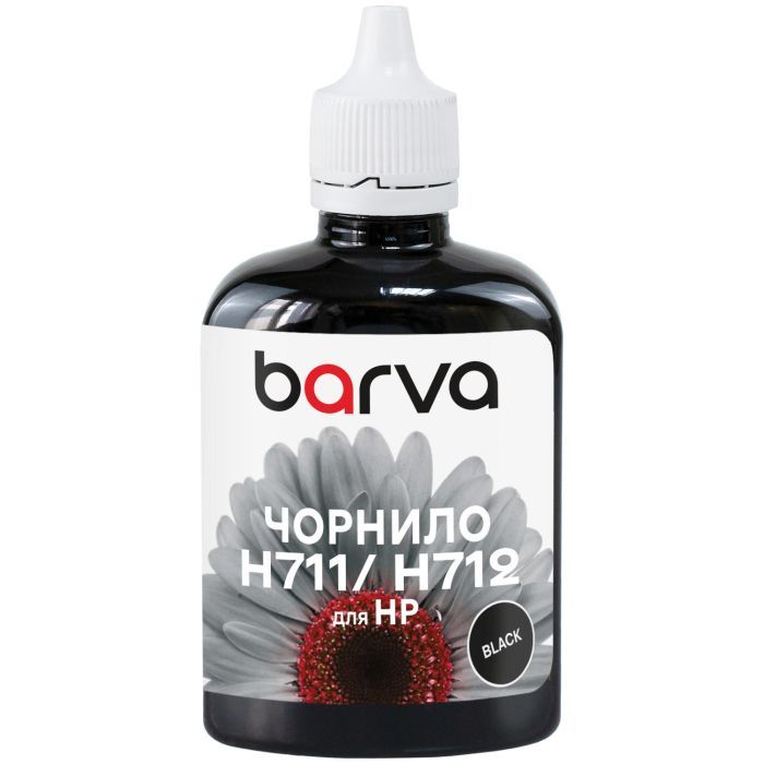 Чернила Barva HP 711/712 100ml BK, pigment Фото