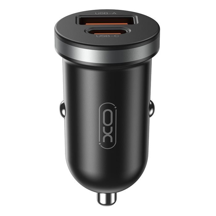 Зарядное устройство XO CC56 USB-C PD30W + USB-A Black Фото