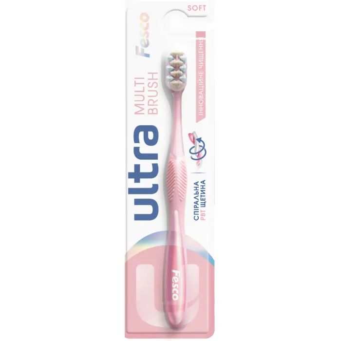 Зубная щетка Fesco Ultra Multi Brush Soft Розовая Фото