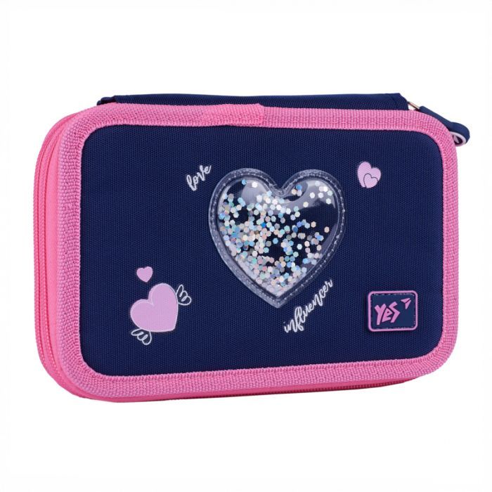 Пенал Yes Bright Hearts HP-01 твердий подвійний Фото