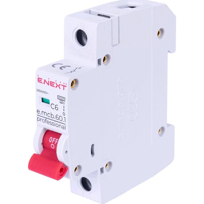 Автоматический выключатель E.NEXT 1-п e.mcb.pro 6А C ( 6кА) Фото
