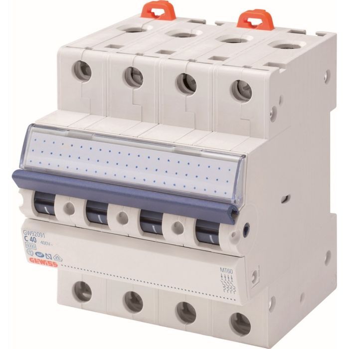 Автоматический выключатель GEWISS 4-п. 40A 6kA С Фото