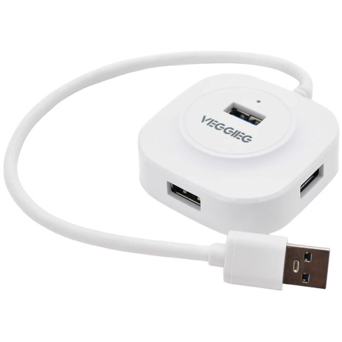 Концентратор VEGGIEG USB 3.0 to 4xUSB 0.3m white Фото