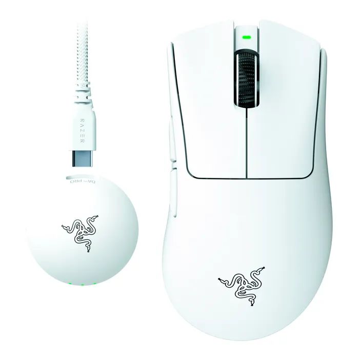Мышка Razer DeathAdder V4 PRO Wireless/USB White Фото