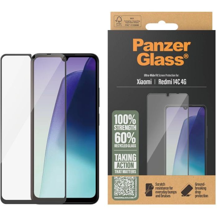 Стекло защитное PANZERGLASS Xiaomi 14C 4G Ultra-Wide Fit Фото