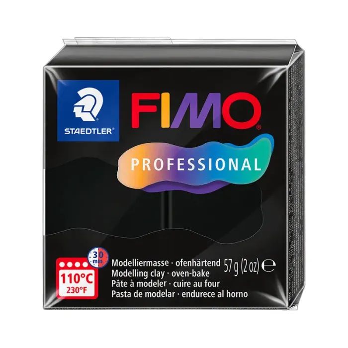 Пластика Fimo Professional, Чорна, 57г Фото