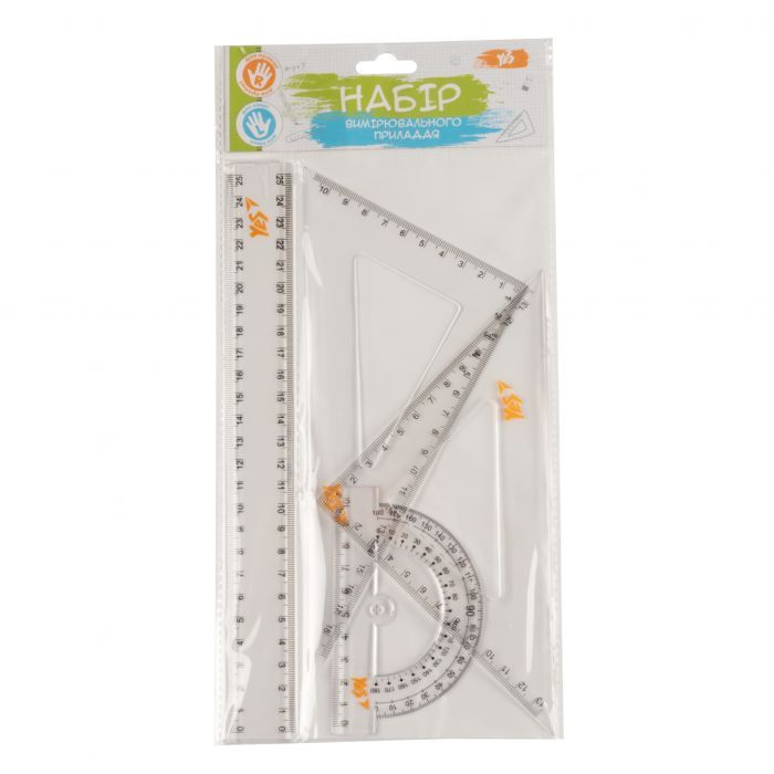 Линейка Yes набор 4 предмета линейка 25 см Фото