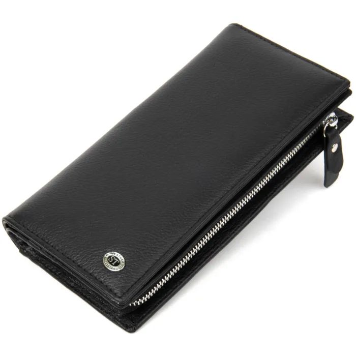 Кошелек ST Leather Шкіряний Чорний Фото