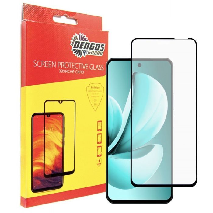 Стекло защитное Dengos Full Glue Realme C71 Black Фото