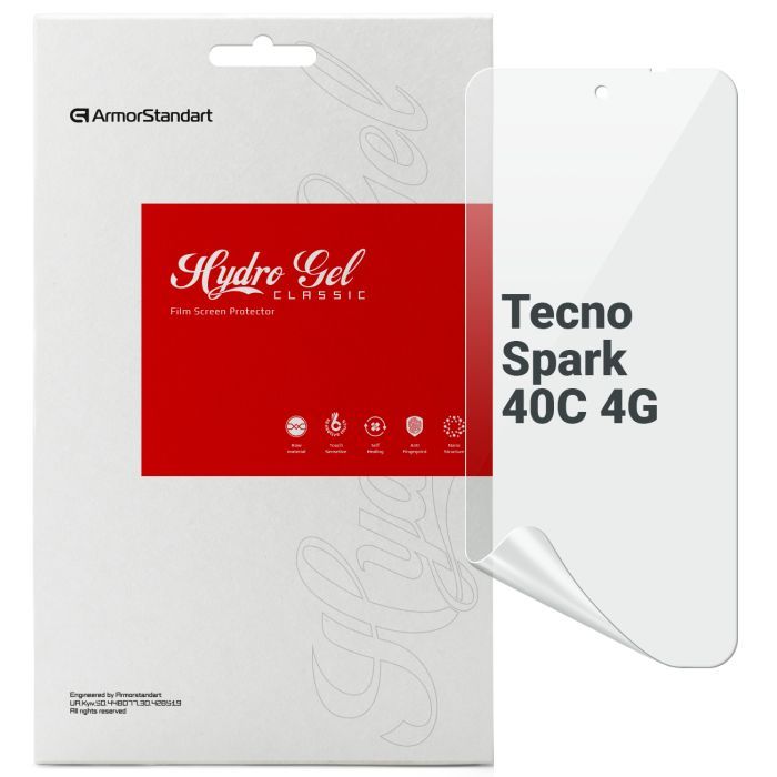 Пленка защитная Armorstandart hydrogel Tecno Spark 40C 4G Фото