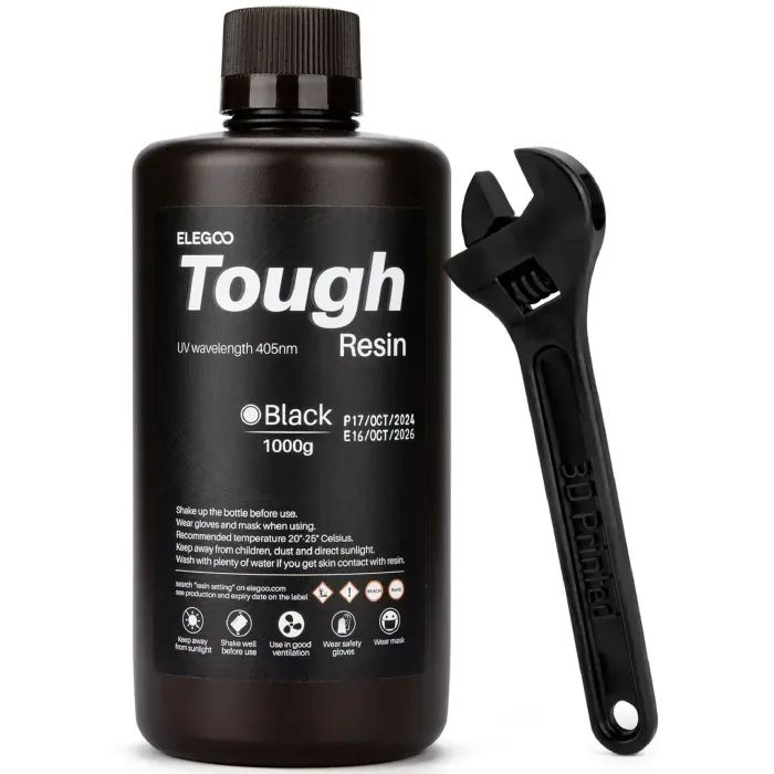 Фотополимерная смола ELEGOO Resin Tough black 1кг Фото