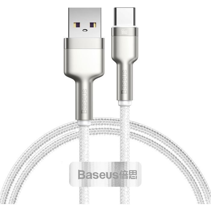 Дата кабель Baseus USB to USB-C 1.0m 6A 66W white Фото