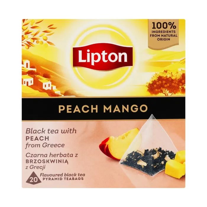 Чай Lipton черный "Peach mango" 20 пакетиков Фото