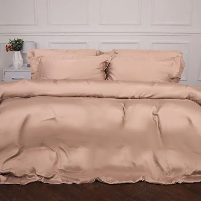 Постельное белье MirSon Tencel №03 Creamy 143х210 полуторный Фото