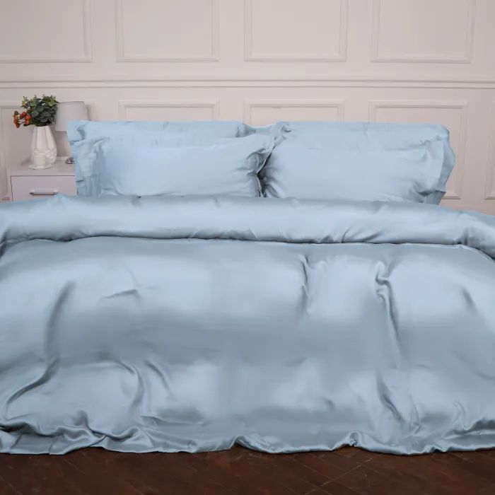 Постельное белье MirSon Tencel №04 Blue 2x143x210 Семейный Фото