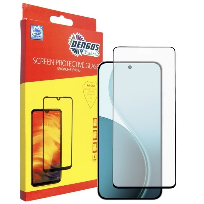 Стекло защитное Dengos Full Glue OPPO Reno14 5G Black Фото