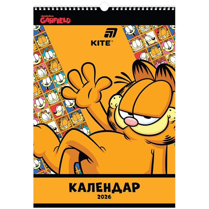 Календарь Kite планер настенный Garfield на 2026 год Фото