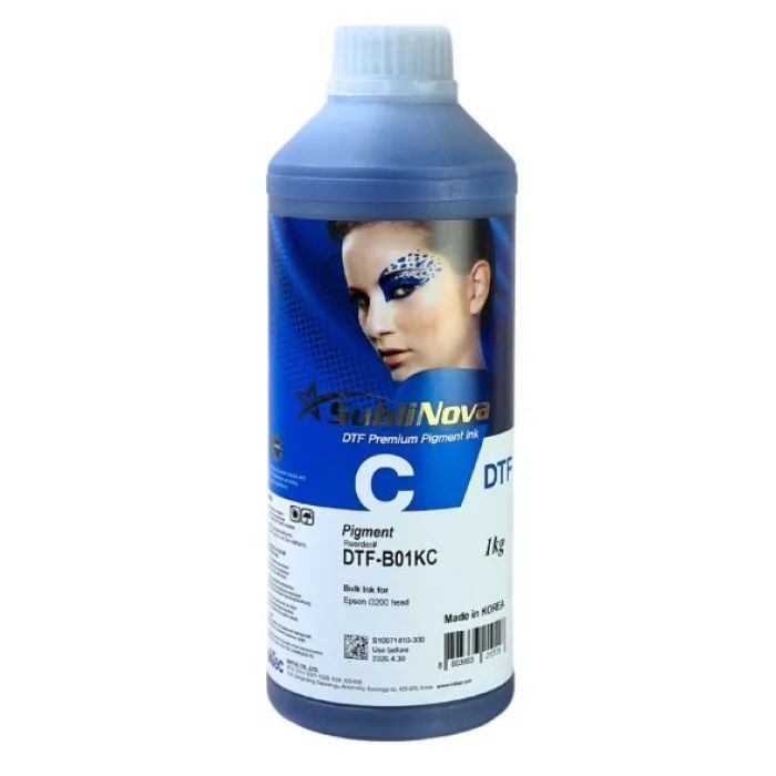 Чернила InkTec Epson DTF Premium 1L, pigmented cyan Фото