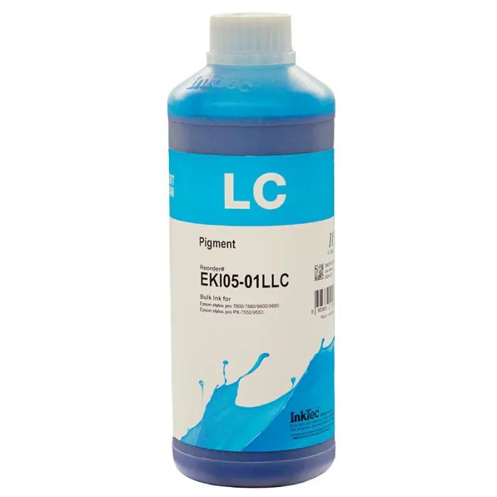 Чернила InkTec Epson LFP Pigment Light Cyan 1L Фото
